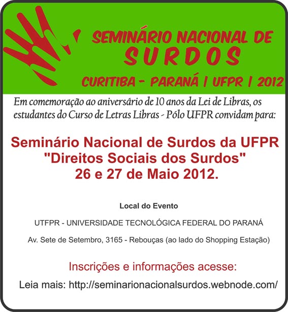 UFPR promove evento em comemoração aos 10 anos da Lei de Libras