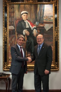 Embaixador Reda Mansour e reitor Zaki Akel - FOTO: Ana Assunção