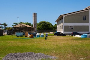 Prof. Ubiratã na área do Camar onde serão construídos os viveiros aquáticos
