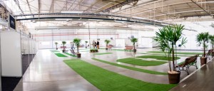 Os estandes, a área de lazer, a área de lazer e a praça de alimentação do local da 14a Feira de Cursos estão quase prontos. Imagem: ACS da UFPR. 