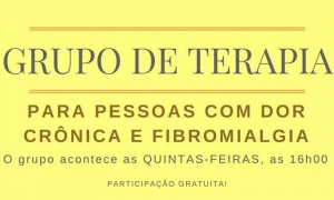 Grupo de Terapia para pessoas com dor crônica e Fibromialgia