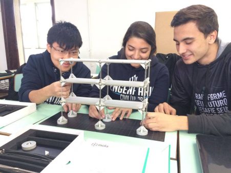 Estudantes de Engenharia Civil utilizam o Kit Mola - foto:divulgação