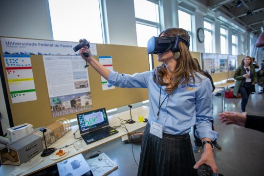 Para apresentar o projeto no evento internacional, os pesquisadores da UFPR criaram modelo em realidade virtual. Foto: Divulgação