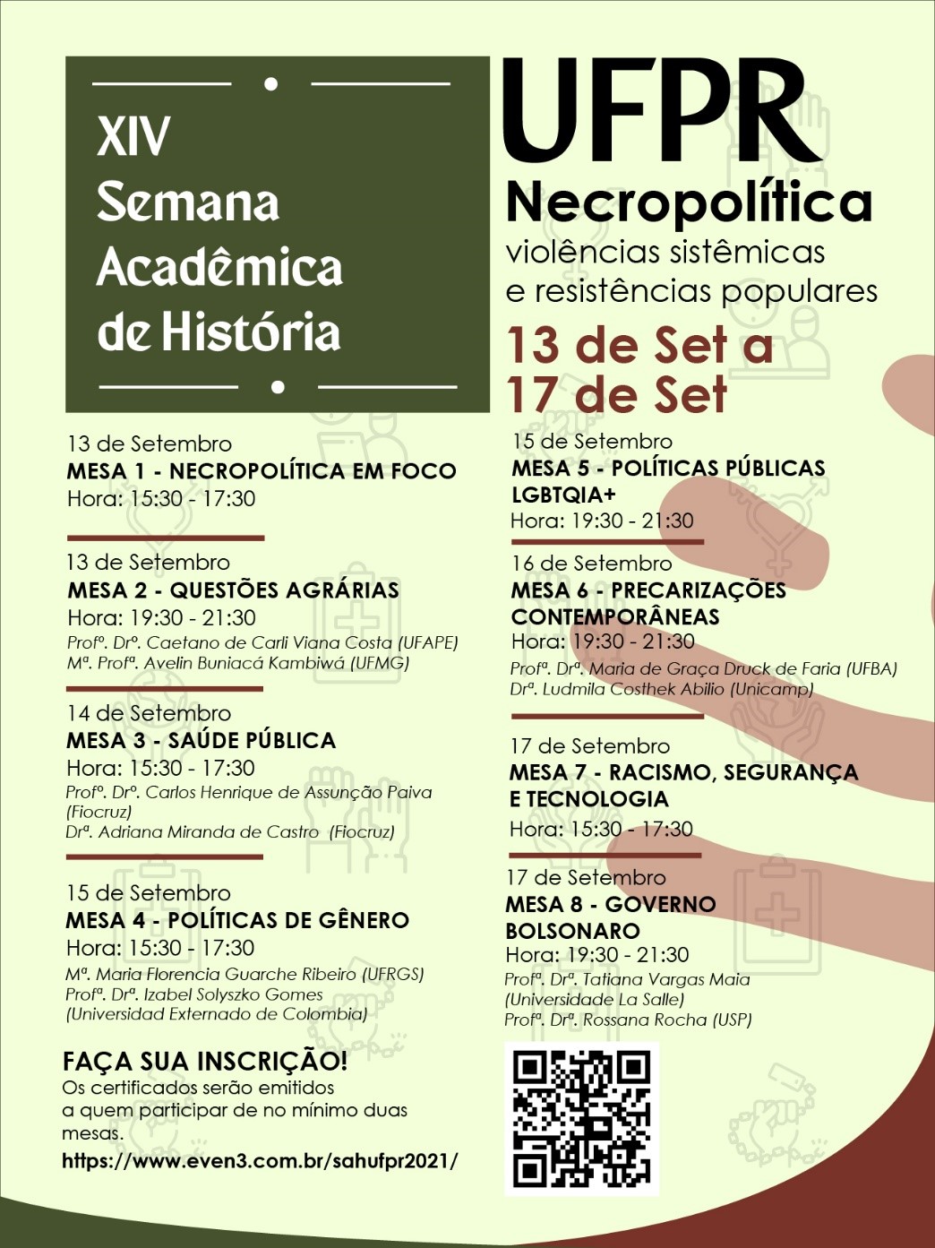 XIV Semana Acadêmica dos cursos de História abre inscrições - Universidade  Federal do Paraná