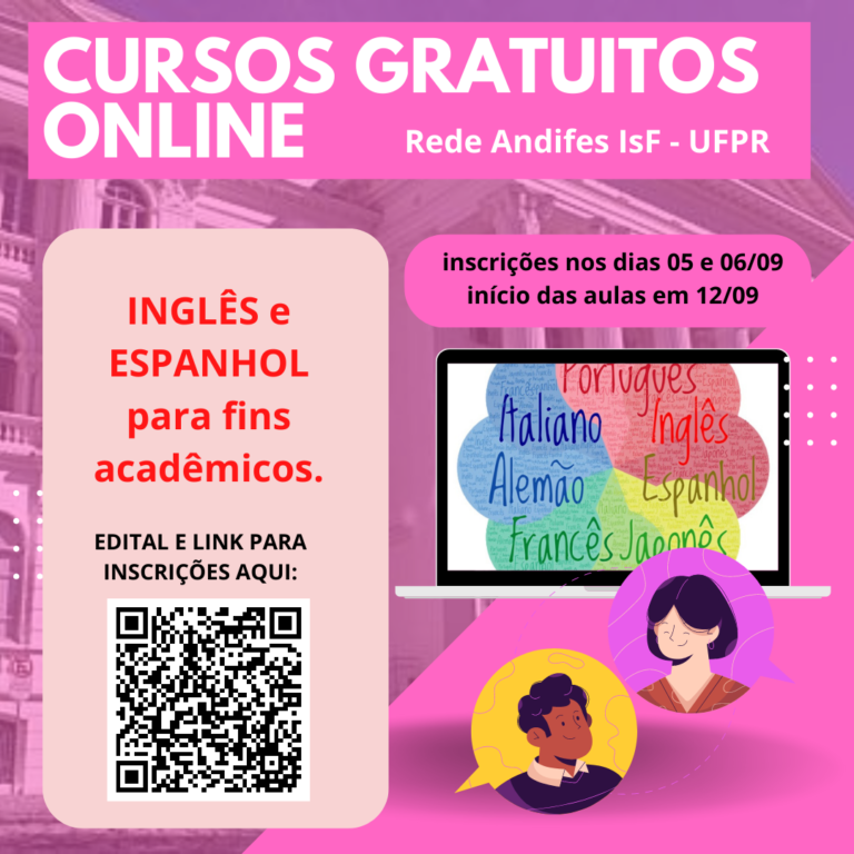 UFPR e Idiomas sem Fronteiras ofertam cursos on-line gratuito de inglês e  espanhol - Universidade Federal do Paraná