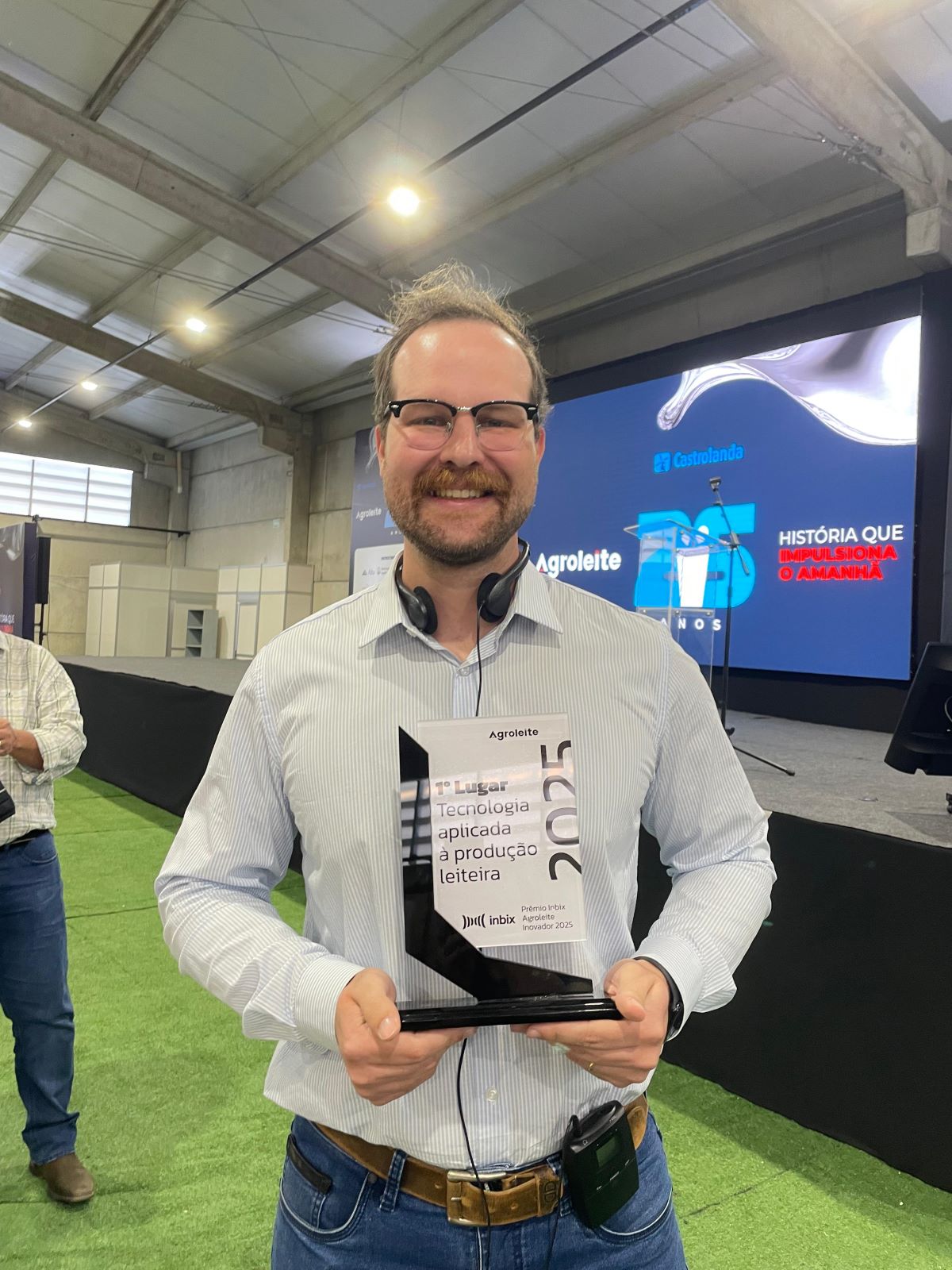 Fernando Jean Dijkinga na premiação (foto arquivo pessoal)